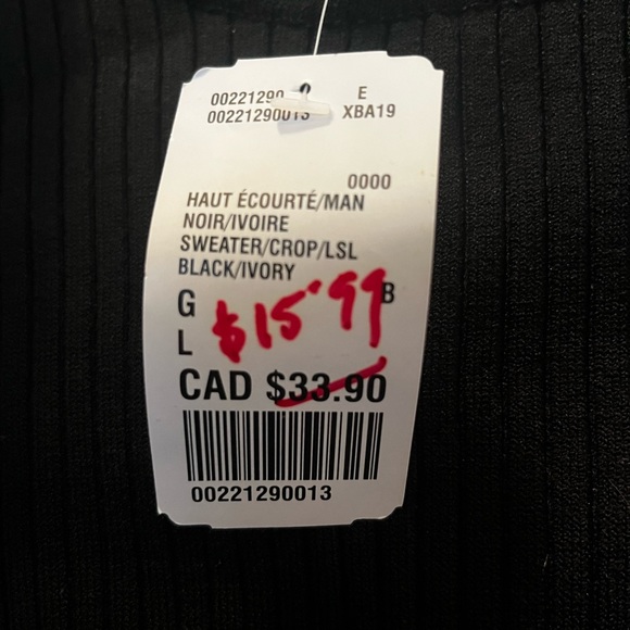 NWT Forever21 Long Sleeve Crop Top - Picture 4 of 9